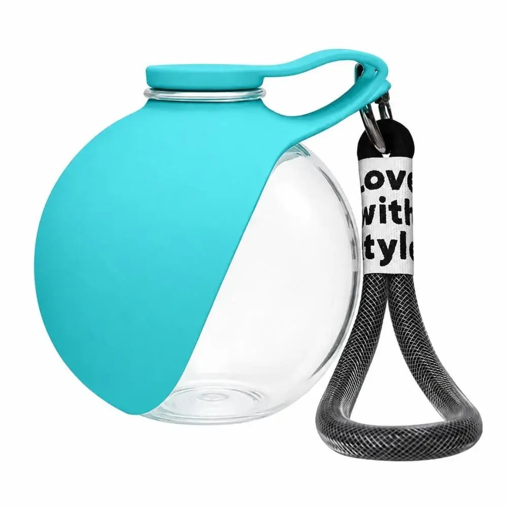 285ML Leakproof Pet Water Bottle Silicone Drinking Bowl Detachable Lanyard Portable Dog Feeder for Walking Travel